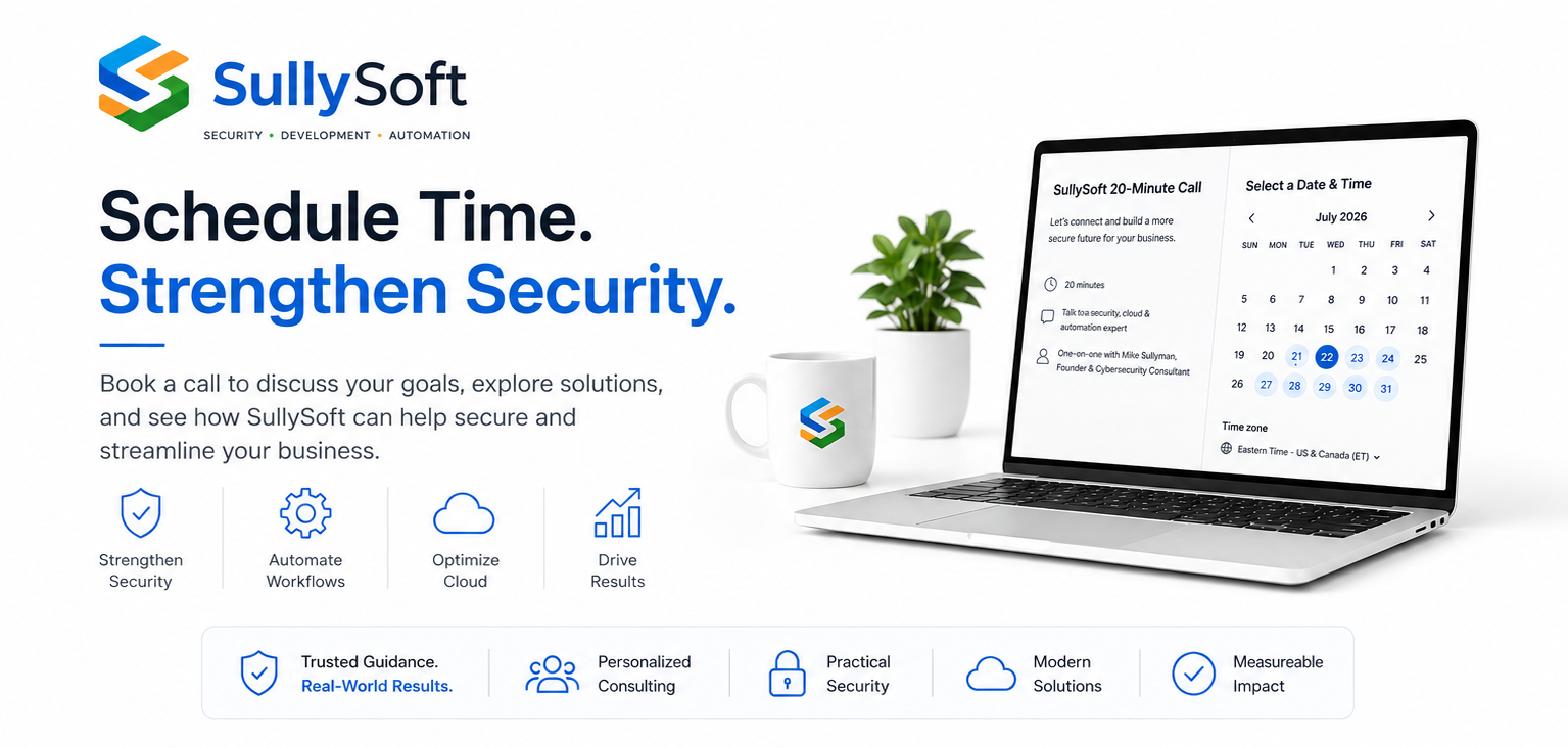 SullySoft booking hero